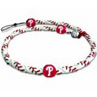 MLB Philadelphia Phillies Team Color Frozen Rope Baseball Necklace