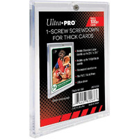 25 Ultra Pro 1 Screw Thick Holder (100pt) 25 Individually Sealed Holders - Screwdown for Thick Baseball, Football, Hockey, Basketball Cards Like Jersey, Relics, Patches