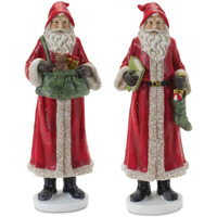 Melrose International Santa with Toys Figurine (Set of 2)