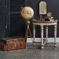 Colonial Tin Works World Globe on Tripod Stand, 45.5-inch Height, Home, Home Dcor