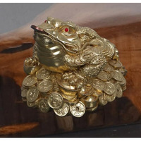 212 Main Feng Shui Money Frog Gold Metal Leaf - Fiber Glass