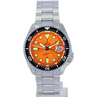 RATIO FreeDiver Dive Watch Sapphire Crystal Automatic Diver Watch 200M Water Resistant Diving Watch for Men (Orange)