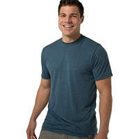 Cariloha Comfort Crew Tee - Moisture Wicking Bamboo-Viscose Crewneck T-Shirt for Men - Small - Bermuda Blue