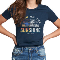 Del Sol Color Changing Women's Boyfriend Tee - Bring on The Sunshine, Size S