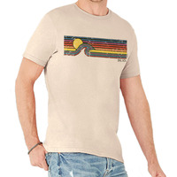 Del Sol Color Changing Men's Classic Crew Tee - Sunset Wave, Natural Heather, Size L