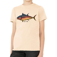 Del Sol Color Changing Youth Boys Crew Tee - Big Fish, Natural, Size YS