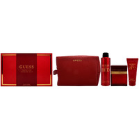 Guess Seductive Red for Men - 4 Pc Gift Set 3.4oz EDT Spray, 6oz Body Spray, 3.4oz Shower Gel, Pouch