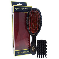 Mason Pearson Junior Mixture Bristle and Nylon Bn2 Dark Ruby for Unisex Hair Brus, 2 Count