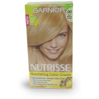 Garnier Nutrisse Nourishing Color Treatment with Fruit Oil Concentrates, Level 3 Permanent, Light Natural Blonde 90 (Pack of 3)