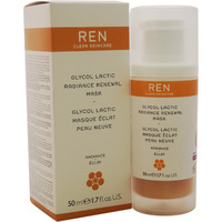 REN Clean Skincare Glycol Lactic Radiance Renewal Mask, 1.7 Fl Oz