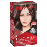 Permanent Hair Color by Revlon, Permanent Hair Dye, Colorsilk with 100% Gray Coverage, Ammonia-Free, Keratin and Amino Acids, 41 Medium Brown, 4.4 Oz (Pack of 1)