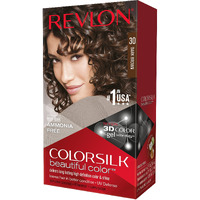 Revlon ColorSilk Hair Color, 30 Dark Brown 1 ea (Pack of 3)