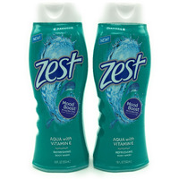 Zest Body Wash, Aqua, 18 Ounce, 2 Pack