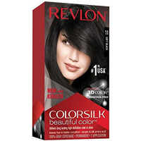 Revlon Permanent Hair Color, Permanent Hair Dye, Colorsilk with 100% Gray Coverage, Ammonia-Free, Keratin and Amino Acids, 11 Soft Black, 4.4 Oz (Pack of 1)