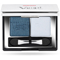 Pupa Milano Vamp! Eyeshadow Compact Duo 012 Magnetic Blue - Light, Smooth, Blendable, Cream Compact Shadow - Stunning, Colorful, Pigmented Shade - Paraben-Free Formula - 0.078 oz