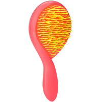 Michel Mercier The Girlie Detangle Brush - Painless Detangling Brush - Easy Grip Hair Brush Design - Thick and Curly Hair - Yellow-Pink - 1 pc