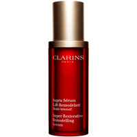 Clarins Super Restorative Remodelling Anti-Aging Serum For Mature Skin Weakened By Hormonal Changes | Replenishes, Illuminates and Helps Visibly Define Facial Contours, 1 Fl Oz (Pack of 1)