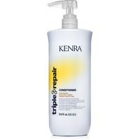 Kenra Triple Repair Conditioner | Targets & Repairs Weak or Broken Bonds | Split Ends | Damaged Hair | Bond Builder | Sulfate-Free | 33.8 fl. oz.