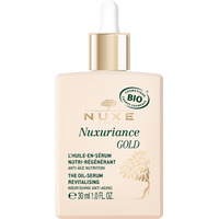 NUXE Nuxuriance Gold Nutra-Revitalising Oil-Serum, Age-Defying Hydration and Nourishment with Rice Extract and Botanical Oils, Brightens, Firms Aging Skin, 1 fl. oz.