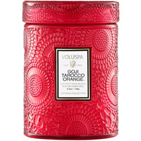 Voluspa Goji Tarocco Orange, Small Candle Jar, 5.5 oz, 50 Hour Burn Time, All Natural Wicks and Coconut Wax for Clean Burning, Vegan, Poured in The USA