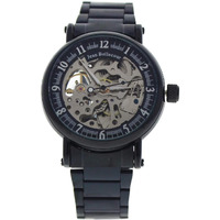 Jean Bellecour M-WAT-1352 Black Stainless Steel Bracelet Watch for Men - REDH3