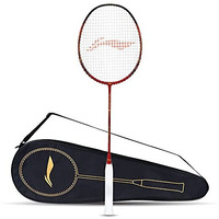 Li-Ning 3D Calibar X Boost Carbon Graphite Strung Badminton Racquet, 83 Grams, 30 Lbs String Tension and Free Full cover(Red/Black)