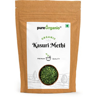 Pure Organio Kasuri Methi Leaves Organic Dried Fenugreek Leaves Natural Spice for Unique Flavor to Indian Dishes (30 Gm)