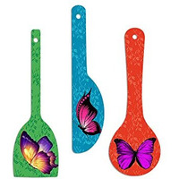 Artvibes Beautiful Butterfly Wooden Wall Hanger for Home | Office | Living Room | Gift | Modern Decoration Items | Kitchen Wall Decor | Home Decor Hanging Items (WH_5015N), Set of 3