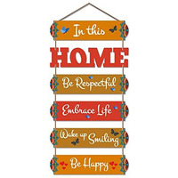 Artvibes Home Quote Decorative Wall Art Wooden Wall Hanger for Living Room | Bedroom | Gifts | Wall Hangings for Home Decoration | Modern Decor Items | Artworks Art Piece (WH_6608N), Set of 6