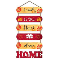 Artvibes Famlily Quote Decorative Wall Art Wooden Wall Hanger for Living Room | Bedroom | Gift | Wall Hangings for Home Decoration | Modern Decor Items | Artworks Art Piece (WH_6605N), Set of 6