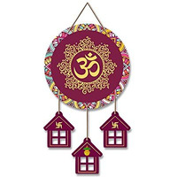 Artvibes OM Mantra Wooden Wall Hanging Ornaments Decorative Items for Home | Gifts | Religious Wood Hanger | Mdf Decoration for Living Room | Artworks | Modern Decor Item (WH_7205N)