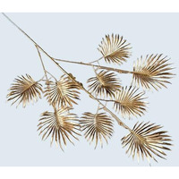 HOLLIO Artificial Flowers Artificial Flowers for Home Decor Golden Leaf Fake Flowers Sticks Bunch Decorative Items for Home Decoration, Living Room Decoration Plants (Without Vase Pot)