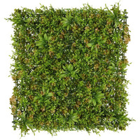 BeautifulWalls Artificial Wall Grass for Home Decoration (1 Pc) I Grass Mat for Wall I Vertical Garden Artificial Wall Plants (Green & Beige Design, 50cm X 50cm X 5cm, Pack of 1)