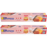 Hindalco Freshwrapp International Aluminium Foil 24 Meters, 18 microns (Pack of 2) |Food Packing, Wrapping , Storing , Serving and Cooking (Baking , Grilling , Roasting, Freezing)