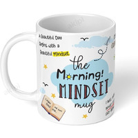 Akipi The Morning Mindset Mug - Inspirational and Motivational Ceramic Mug 11oz Designer Coffee/Tea Cup ARM573