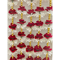 CROWNNIMREET 5 Feet Artificial Foam Flower Toran Long, Garland for Decoration Festival Navratri, Diwali, Marriages, Temple and Home/Office Inauguration (Dark Maroon, Pack of 5)