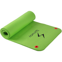 Spinway Gym Mat All-Purpose 10mm Thick High Density Anti Tear Exercise Mat with Carrying Strap 6 feet x 2 feet x 10mm Green