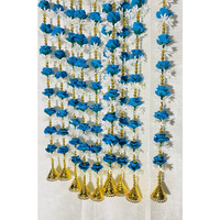 CROWNNIMREET 5 Feet Artificial Foam Flower Toran Long, Garland for Decoration Festival Navratri, Diwali, Marriages, Temple and Home/Office Inauguration (Blue, Pack of 10)