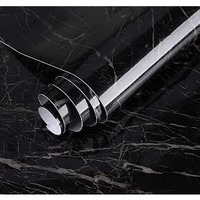 KASHIVAL Marble Wallpaper for Black Marble Wallpaper for wallpaper for walls Black Marble for wallpaper for furniture , kitchen wallpaper oil proof waterproof , kitchen sheet ,kitchen sticker , kitchen wall , kitchen stickers waterproof ,Black Marble wallpaper for kitchen (Black Marblr A19 60*200 Cm))