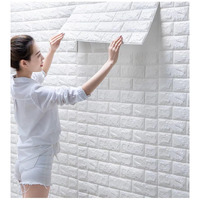 HAXED Brick Wallpaper-for Wall PE Foam Wall Stickers Self Adhesive DIY Wall Decor Waterproof PE Foam 3D Wall Panels Wallpaper Sticker. (20)