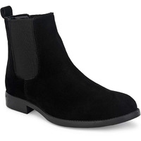 HiREL's Men's Suede & PU Outdoor Chelsea Boots (Black, numeric_7)