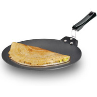 Hawkins Futura 30 cm Dosa Tava, Non Stick Dosa Tawa, Flat Dosa Tawa, Black (NDT30)