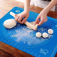 RUCON Silicone Baking Mat Roti mat Silicone Chapati Atta Kneading Mat Non-Stick Fondant Rolling Mat Stretchable for Kitchen Roti Chapati Cake - Multicolor (Baking Mat 50 * 40 cm)