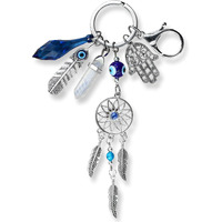 VillageTiger Dreamcatcher Gift Handmade Stylish Keychain for Women Girls Boys Scooter Bikes Evil Eye Stones Keyring for Travel Bags, College School Bags, Purse, Handbag Keyrings Decorative Hangings