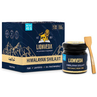 LIONVEDA 45g Pure Himalayan Shilajit/Shilajeet Resin for Men, Gym, Stamina, Energy & Improved Health | Guaranteed 80%+ Fulvic Acid | Contains Lab Certificate (Certified Gold Grade)