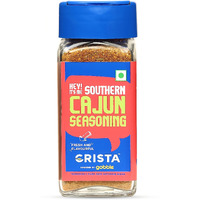 CRISTA Southern Cajun Seasoning for Fries, Popcorn & Appetizers | Mixed Spices Blend | Vegan | Zero added Colours, Fillers, Additives & Preservatives | 45gms