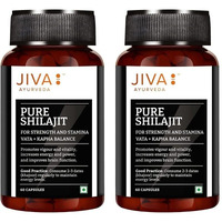 Jiva Ayurveda Pure Shilajit Capsules | Boosts Stamina and Energy | Immunity Booster (60 Caps. Pack Of 2)