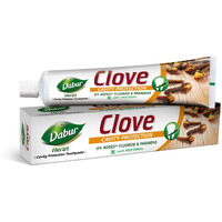 Dabur Herb'l Clove Cavity Protection Toothpaste - 200g | No added Fluoride & Parabens | For Strong & Healthy Teeth | Fights Bacteria & Relieves Dental Pain | Provides Pleasant Mouthfeel After Brushing