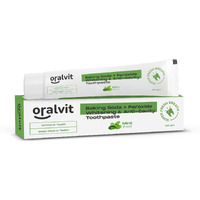 Oralvit Baking Soda and Peroxide Toothpaste for Whitening & Anti-Cavity | Toothpaste with Fresh Mint | Deep Cleanse |Super Fresh Breath | Extreme Whitening- 100gm Mint Flavour