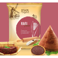 JIWA healthy by nature Organic Ragi Atta / Flour | Soft Fluffy Rotis | Finger Millet Flour | Chakki Ground Nachni Atta | Certified Organic & Gluten Free | 100% Natural | 1 kg